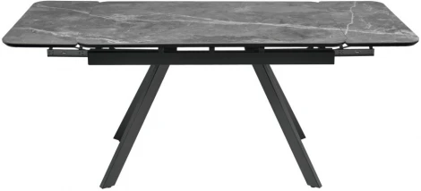 Стол Arthur раскладной 120-184x80x75см, керамогранит серый мрамор Greys Grey, чёрный Bradex Home арт.RF 0656