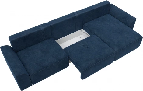 Диван угловой Лига-048 НПБ лонг Лига Диванов (Велюр) арт.128492