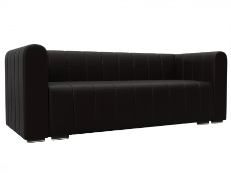 Диван прямой Лига-073 (ДСП,Фанера/Пластик/Экокожа/Коричневый) Лига Диванов 129991