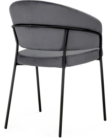 Стул Woodville на металлокаркасе Лео антрацитовый / черный 528456