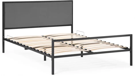 Двуспальная кровать Woodville Эгерт 160х200 черный / antracite 552923