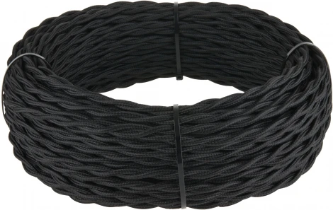 Ретро кабель витой 2х1,5 (черный) 20 м (черный) Werkel W6452208 (a051398)