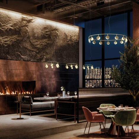 Подвесная люстра Mantra Shell 7262 (LED, 220V, подвески, на тросе)