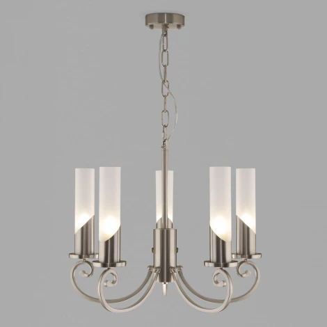 Подвесная люстра Eurosvet Banci 60117/5 никель (220V, на цепи)