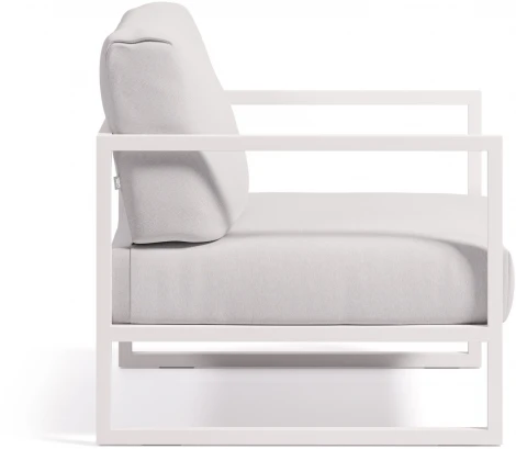 Кресло из ротанга La Forma (ex Julia Grup) Comova (Белый/ Пена,Металл,Алюминий,Искусственные волокна)