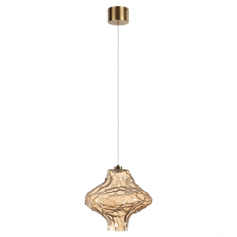 Подвесной светильник светодиодный Odeon Light Ordi 5108/3LA антич.бронза/янтарный металл/стекло LED x 3W 4000K (220V, на проводе)