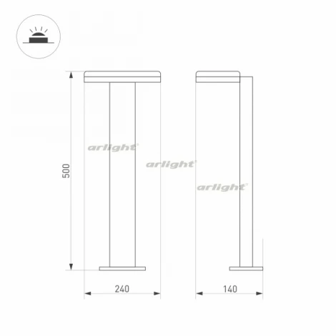 Наземный светильник Arlight LGD-TENT-BOLL 029969 (LED, 220V, IP65)