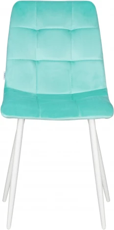 Стул обеденный DOBRIN CHILLY (Мятный Holland 50, основание белое) 005 CHILLY, цвет сиденья Мятный основания белый