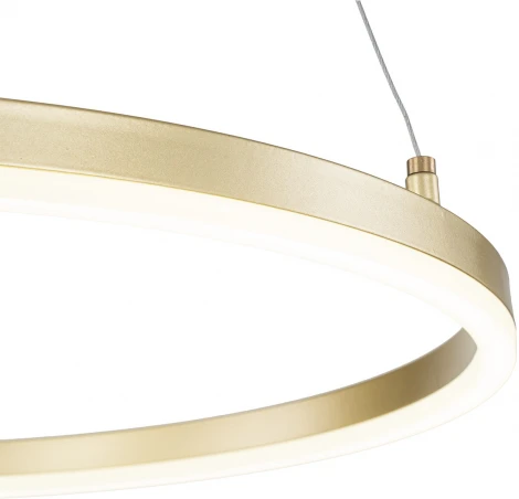 Подвесной светильник Escada Void 10254/1LED 43W Gold APP (регулировка яркости, 220V, пульт управления, управление смартфоном, на тросе, кольцо)