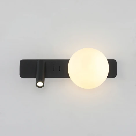 Настенный светильник со спотом черный LED 3+7Вт 34см Zortes DREAM ZRS.2436.01