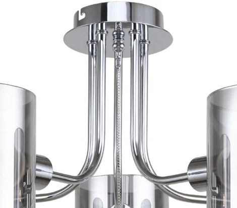 Потолочная люстра на штанге Escada Intense 683/5P (220V, хрусталь, круглые)