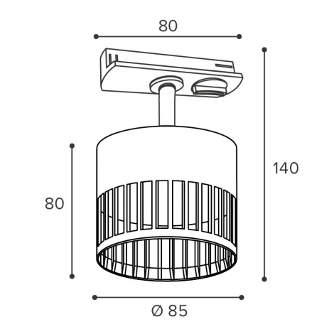 Трековый светильник однофазный Wolta WTL-GX53/19B под лампу GX53 Черный PORTA