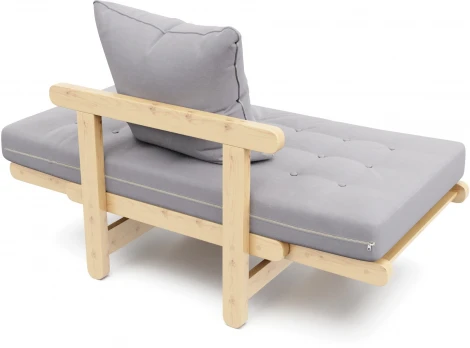 Кресло Arsko Сламбер сосна серый велюр