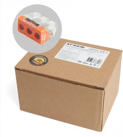 Клемма пружинная 3-х проводная Stekker 39871