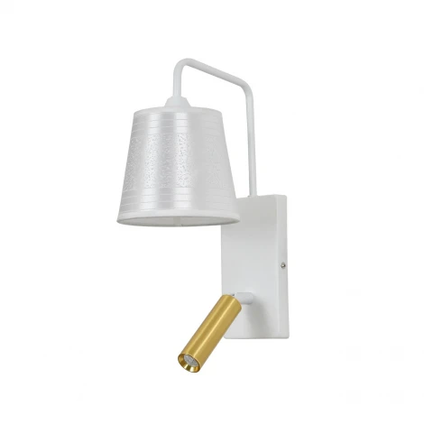 Бра с спотом и выключателем Escada Comfy 598/1A White/Brass (220V)