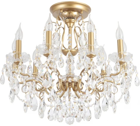 Потолочная люстра на штанге Crystal Lux MONTANA PL9 (220V, подвески, подсвечник, свеча)