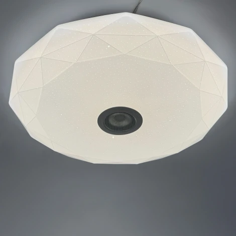 Накладной потолочный светильник светодиодный с Bluetooth колонкой, диммируемый с ПДУ RGB Uniel ULI-D292 70W/SW+RGB/50 VENUS O3