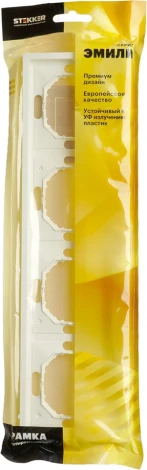 Рамка на 4 поста (белый) Stekker Эмили 49887