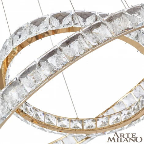 Подвесной светильник Arte Milano Venezia 311311/D600-D400 GD (регулировка яркости, LED, 220V, хрусталь, пульт управления, на тросе)