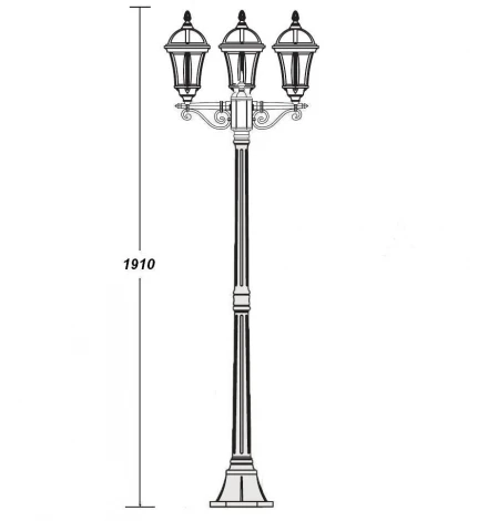 Наземный фонарь Oasis Light 95208S B Bl (220V, IP44)