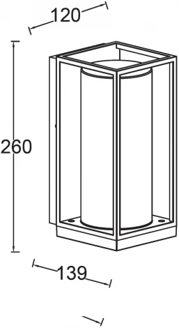 Настенный светильник уличный Oasis Light UNITE 2888 Bl