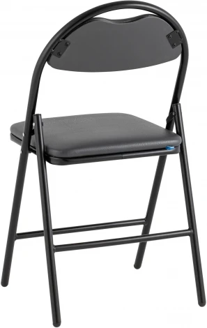 Стул складной Hagen экокожа серый каркас черный УТ000036848