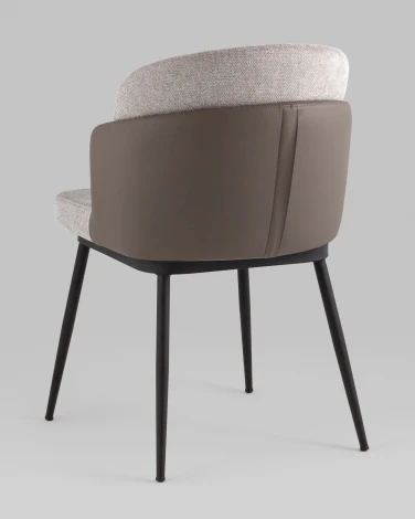 Стул Пенелопа рогожка серый с серой экокожей 2 шт. Stool Group арт.УТ000041044