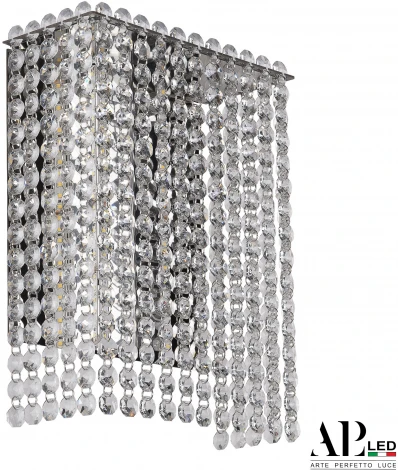 Бра светодиодное APL LED Sicilia SH500.B1.20-27.A.Ni.4000 (220V, хрусталь)