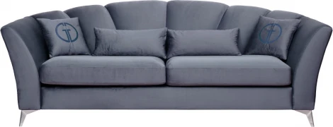 Диван Annette трехместный без мех,велюр сапфир Colt1006/хром 250*100*95 Garda Decor арт.ANNETTE-3-2K-Colt1006