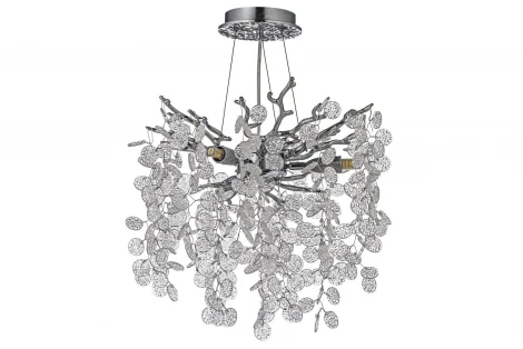 Подвесная люстра хрустальная Dio D`arte Tavenna Nickel Tavenna H 1.5.32.102 N (220V, на тросе)