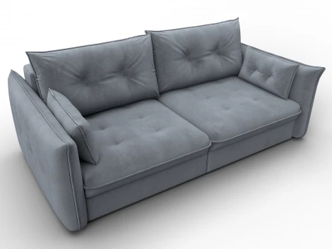 Диван прямой Лига-100 НПБ (ДСП,Фанера/Пластик/Велюр/Серый) Лига Диванов 133656