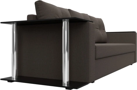 Диван прямой Атланта Лайт со столом слева Лига Диванов (Рогожка) арт.126161L