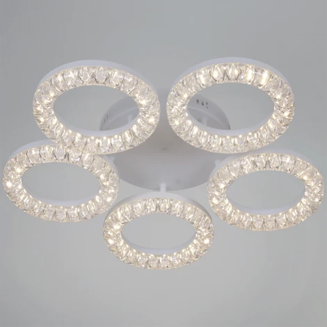 Потолочная люстра светодиодная на штанге с пультом регулировкой цветовой температуры, яркости и ночным режимом Reluce 09847-0.3-05A WH