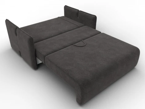 Диван прямой Лига-117 (ЛДСП,Брус,Фанера,Велюр/Темно-коричневый) Лига Диванов 137016