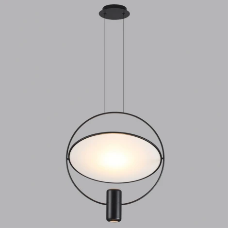 Подвесной светильник Odeon Light Orbit 7029/2L черный/бел матовый металл/акрил черный поворотный на 150 LED GU10 2*7W ORBITE (220V, на проводе)