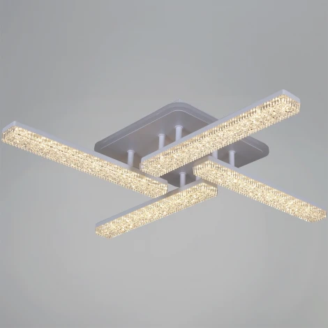 Потолочная люстра светодиодная на штанге с пультом с регулировкой цветовой температуры, яркости и ночным режимом Reluce 64430-0.3-04C WH