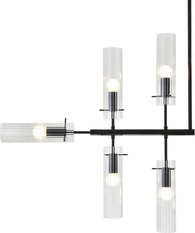 Потолочная люстра на штанге (11053/12R Black) Indigo Saetta V000566 (220V)