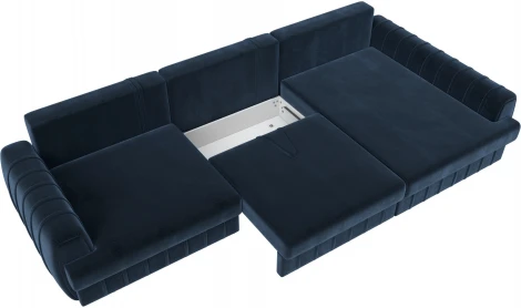 Диван угловой Лига-057 НПБ Лонг угол правый Лига Диванов (Велюр) арт.129305