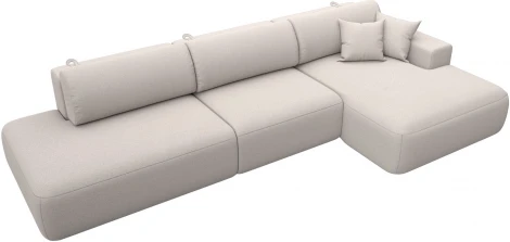 Диван угловой Лига-036 НПБ Модерн Лонг правый угол Лига Диванов (Замша) арт.127762