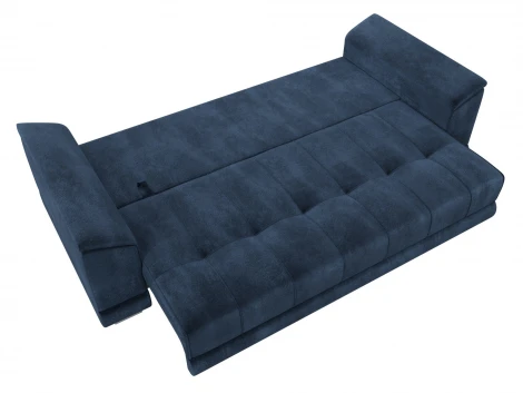 Диван прямой НордСтар НПБ (ДСП,ЛДСП,Брус/Пластик,Металл/Велюр/Синий) Лига Диванов 133198