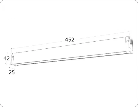 Трековый светильник магнитный светодиодный диммируемый Ambrella TRACK SYSTEM GL1282 (регулировка яркости, 220V, пульт управления, управление смартфоном, умный дом - LampSmart)