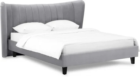 Кровать Queen II Agata L ОГОГО (арт.574735), (Ткань/Серый)