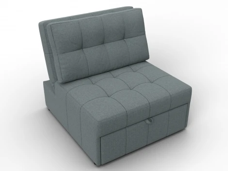 Кресло-кровать Лига-107 (80) (ЛДСП,Брус,Фанера,Рогожка/Серый) Лига Диванов 134892