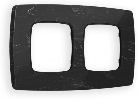 Рамка Ambrella Volt OMEGA Opera (Черный мрамор) 2-ая OF940702