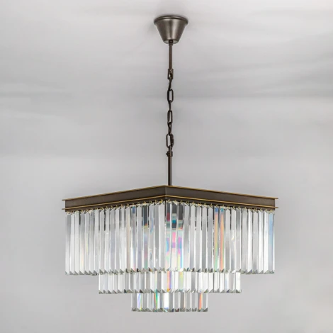 Подвесная люстра ярусная каскадная Citilux Мартин CL332231 (220V, хрусталь, на цепи)