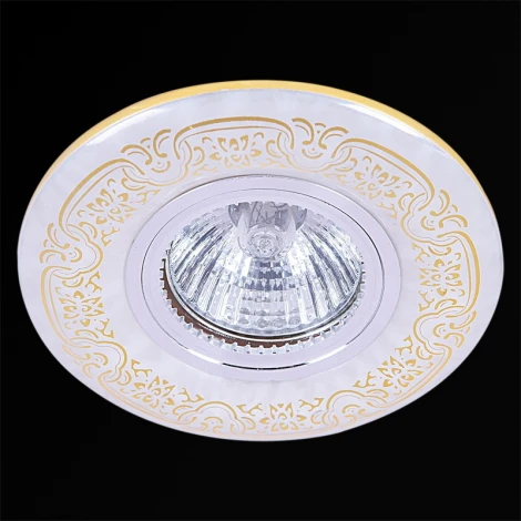 Встраиваемый точечный светильник Reluce 09502-9.0-001MN MR16+LED3W WH/GD (220V, круглые)