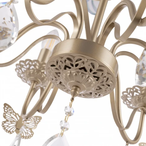 Подвесная люстра Arte Milano AM346179 346179/6 CG (220V, подвески, на цепи, подсвечник, свеча)