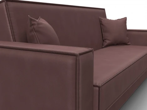 Диван-книжка Куба (ДСП,ЛДСП/Пластик/Замша/Бордовый) Лига Диванов 127459