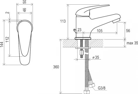 Смеситель Ravak Suzan SN 012.00 для раковины