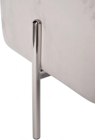 Банкетка велюр светло-серый/хром 42*42*44см Garda Decor арт.76AR-732BAN-SVSER